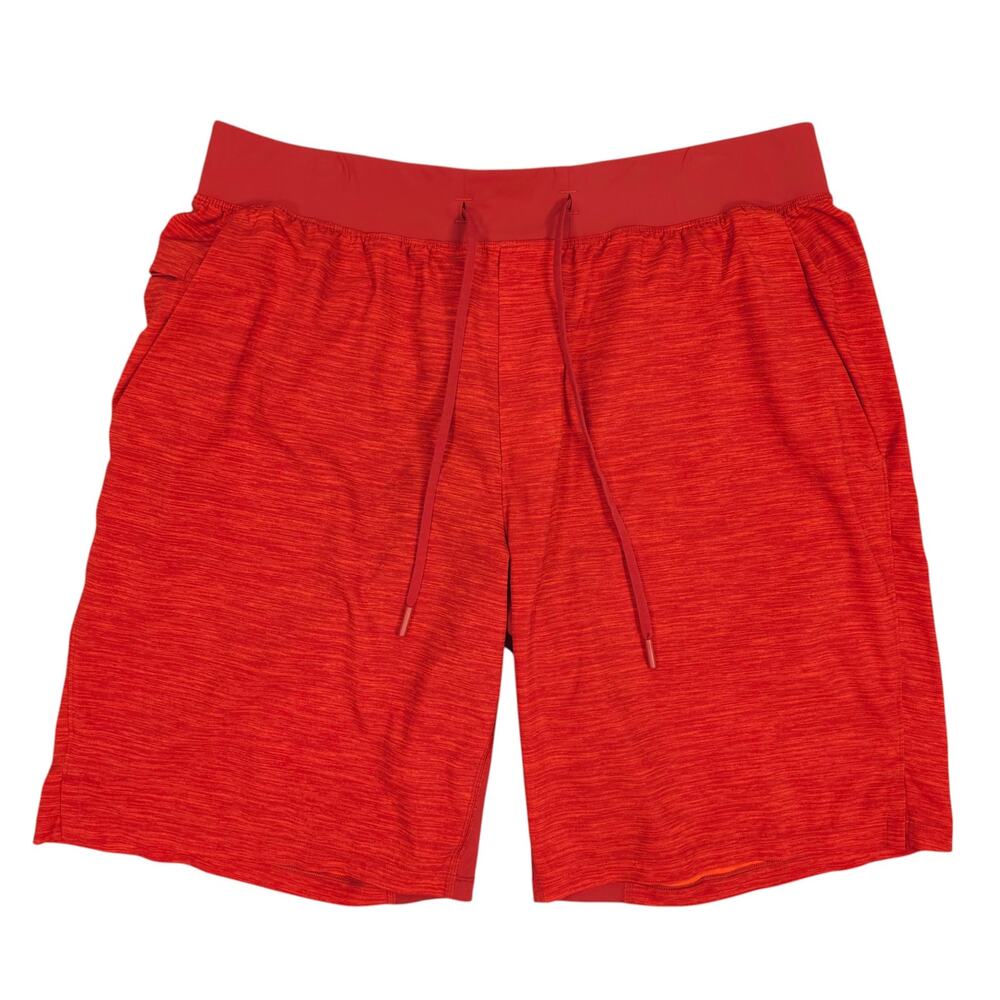 Lululemon T.H.E. Short 9" Heather Allover Solar Orange Magma Sz XL